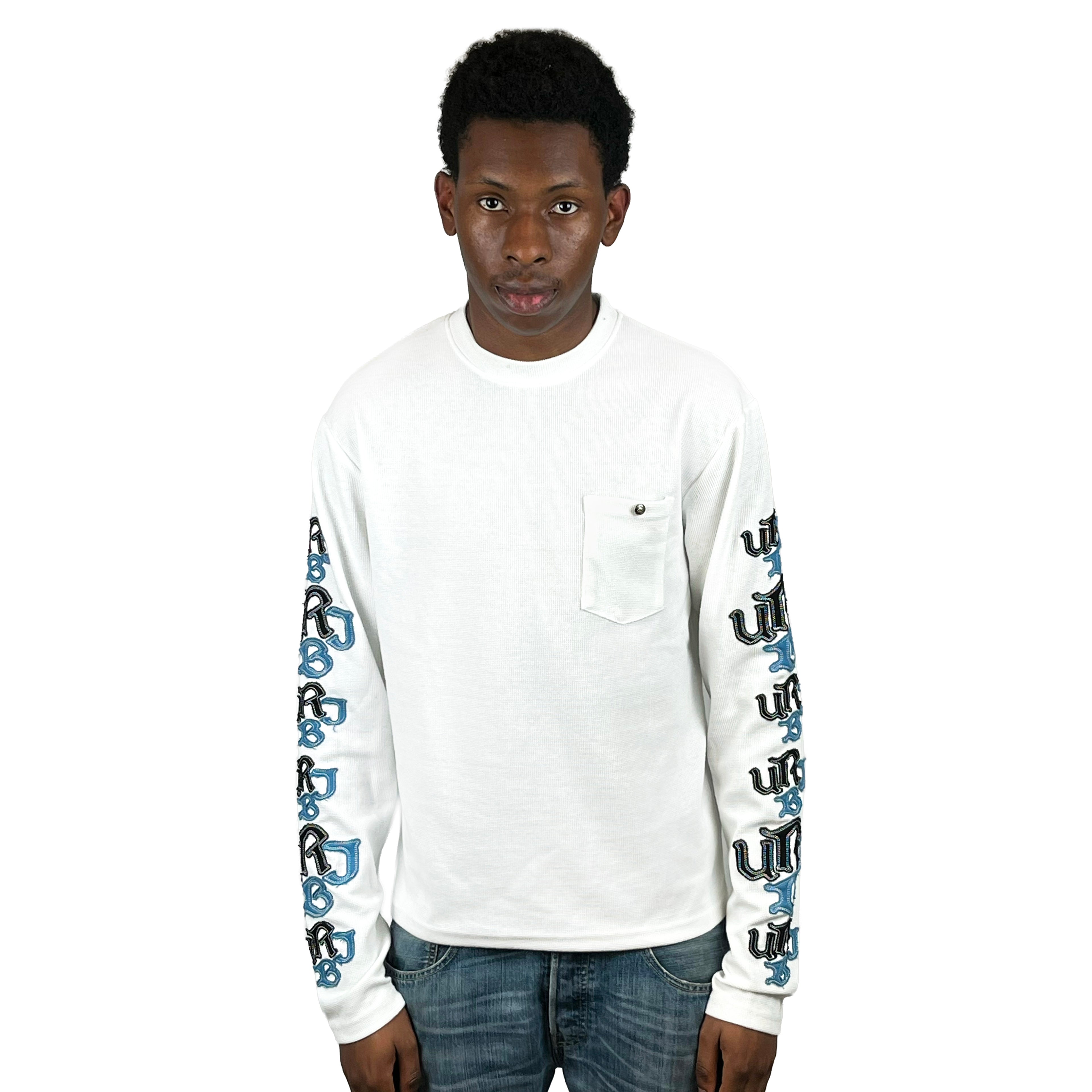 WHITE "TRAMÉ" LONGSLEEVE